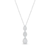 Thumbnail Image 1 of Diamond Three Teardrop Necklace 1/4 ct tw 10K White Gold 18&quot;