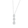 Thumbnail Image 2 of Diamond Three Teardrop Necklace 1/4 ct tw 10K White Gold 18&quot;