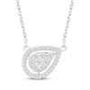 Thumbnail Image 1 of Diamond Tilted Teardrop Necklace 1/4 ct tw 10K White Gold 18&quot;