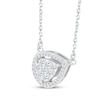 Thumbnail Image 2 of Diamond Tilted Teardrop Necklace 1/4 ct tw 10K White Gold 18&quot;