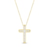 Thumbnail Image 1 of Diamond Open Cross Necklace 1/5 ct tw 10K Yellow Gold 18&quot;