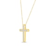 Thumbnail Image 2 of Diamond Open Cross Necklace 1/5 ct tw 10K Yellow Gold 18&quot;