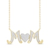 Thumbnail Image 1 of Diamond &quot;Mom&quot; Heart Necklace 1/10 ct tw 10K Yellow Gold 18&quot;