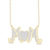 Thumbnail Image 2 of Diamond &quot;Mom&quot; Heart Necklace 1/10 ct tw 10K Yellow Gold 18&quot;