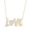 Thumbnail Image 2 of Diamond &quot;Love&quot; Heart Necklace 1/10 ct tw 10K Yellow Gold 18&quot;