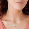 Thumbnail Image 3 of Black Diamond Heart Infinity Necklace 1/6 ct tw Sterling Silver 18&quot;