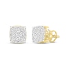 Thumbnail Image 1 of Men's Multi-Diamond Greek Key Stud Earrings 1 ct tw 10K Yellow Gold