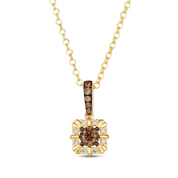 Le Vian Chocolate Diamonds Necklace 3/8 ct tw 14K Honey Gold 19”