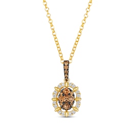 Le Vian Chocolate Diamonds Necklace 5/8 ct tw 14K Honey Gold 19”