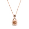 Thumbnail Image 1 of Le Vian Chocolate Twist Round-Cut Diamond Necklace 3/4 ct tw 14K Strawberry Gold 19”