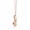 Thumbnail Image 2 of Le Vian Chocolate Twist Round-Cut Diamond Necklace 3/4 ct tw 14K Strawberry Gold 19”