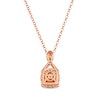 Thumbnail Image 3 of Le Vian Chocolate Twist Round-Cut Diamond Necklace 3/4 ct tw 14K Strawberry Gold 19”