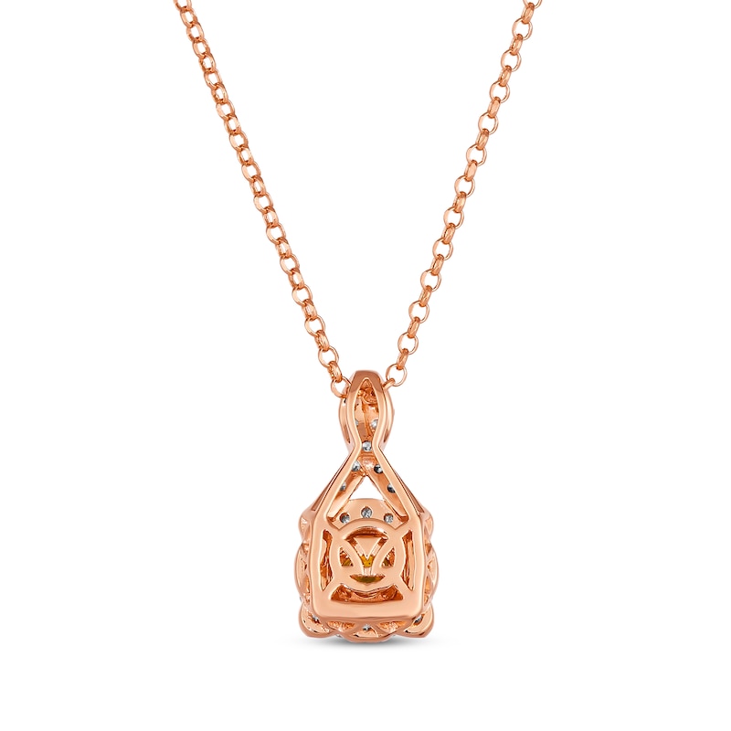 Main Image 3 of Le Vian Chocolate Twist Round-Cut Diamond Necklace 3/4 ct tw 14K Strawberry Gold 19”