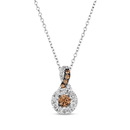 Le Vian Chocolate Twist Diamond Necklace 3/8 ct tw 14K Vanilla Gold 19”