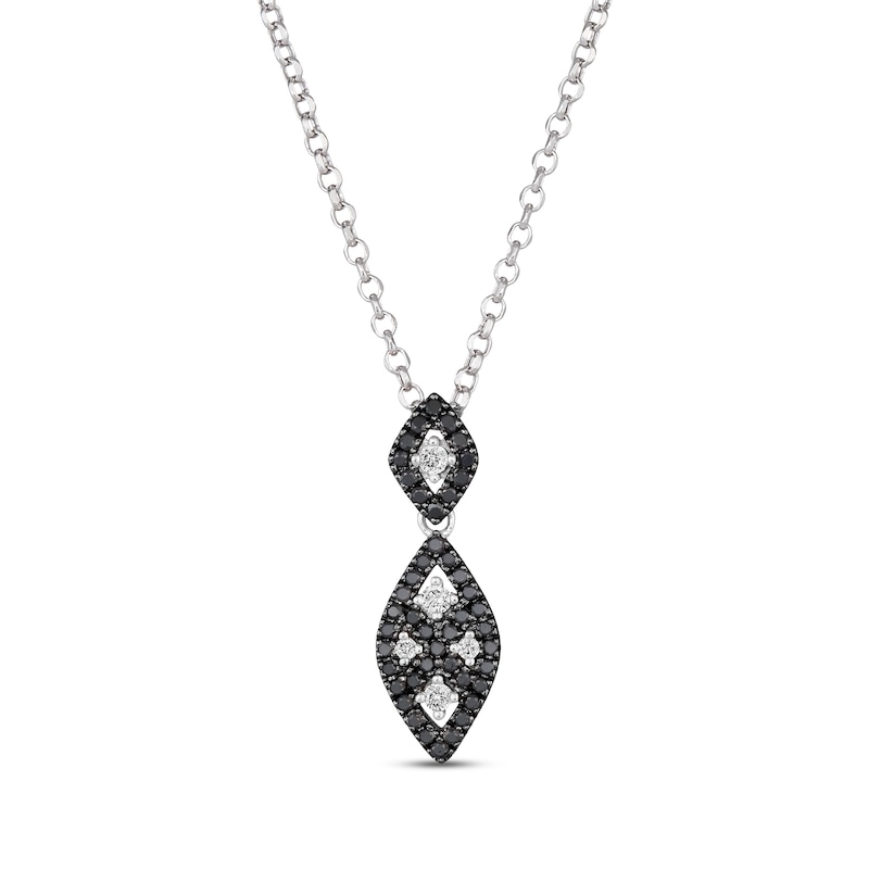 Main Image 1 of Le Vian Diamond Lattice Weave Marquise Drop Necklace 1/4 ct tw 14K Vanilla Gold 19”