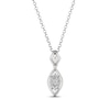 Thumbnail Image 3 of Le Vian Diamond Lattice Weave Marquise Drop Necklace 1/4 ct tw 14K Vanilla Gold 19”