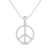 Thumbnail Image 0 of Diamond Peace Symbol Necklace 1/10 ct tw Sterling Silver 18”