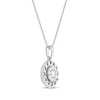 Thumbnail Image 2 of Round-Cut Diamond Chain Edge Necklace 1/3 ct tw Sterling Silver 18“