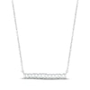 Thumbnail Image 1 of Baguette-Cut Diamond Bar Necklace 1/6 ct tw Sterling Silver 18”