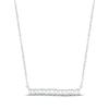 Thumbnail Image 1 of Baguette-Cut Diamond Bar Necklace 1/6 ct tw 10K White Gold 18”