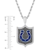 Thumbnail Image 3 of True Fans Indianapolis Colts 1/5 CT. T.W. Diamond and Enamel Reversible Shield Necklace in Sterling Silver