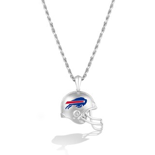 True Fans New York Jets Diamond Accent Football Necklace in