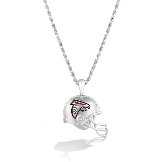 True Fans Buffalo Bills 1/20 CT. T.W. Diamond Helmet Necklace in