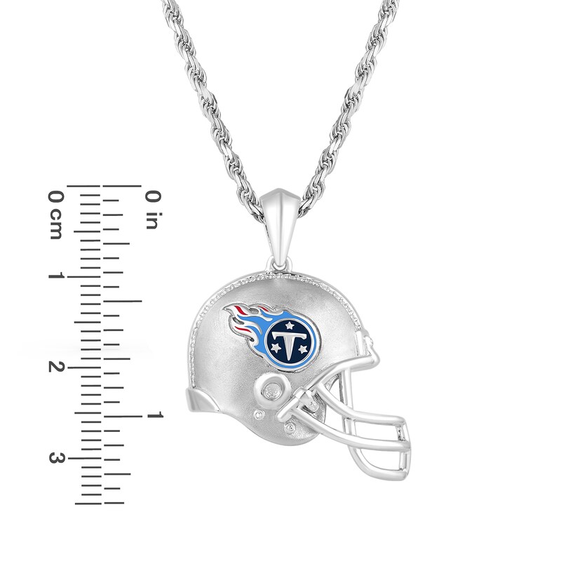 True Fans Tennessee Titans 1/10 CT. T.W. Diamond Logo Necklace in