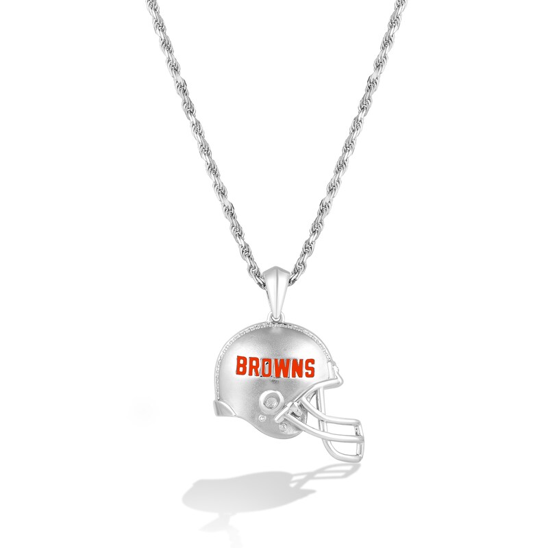 True Fans Detroit Lions 1/20 CT. T.W. Diamond Helmet Necklace in Sterling  Silver