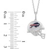 True Fans Buffalo Bills 1/20 CT. T.W. Diamond Helmet Necklace in