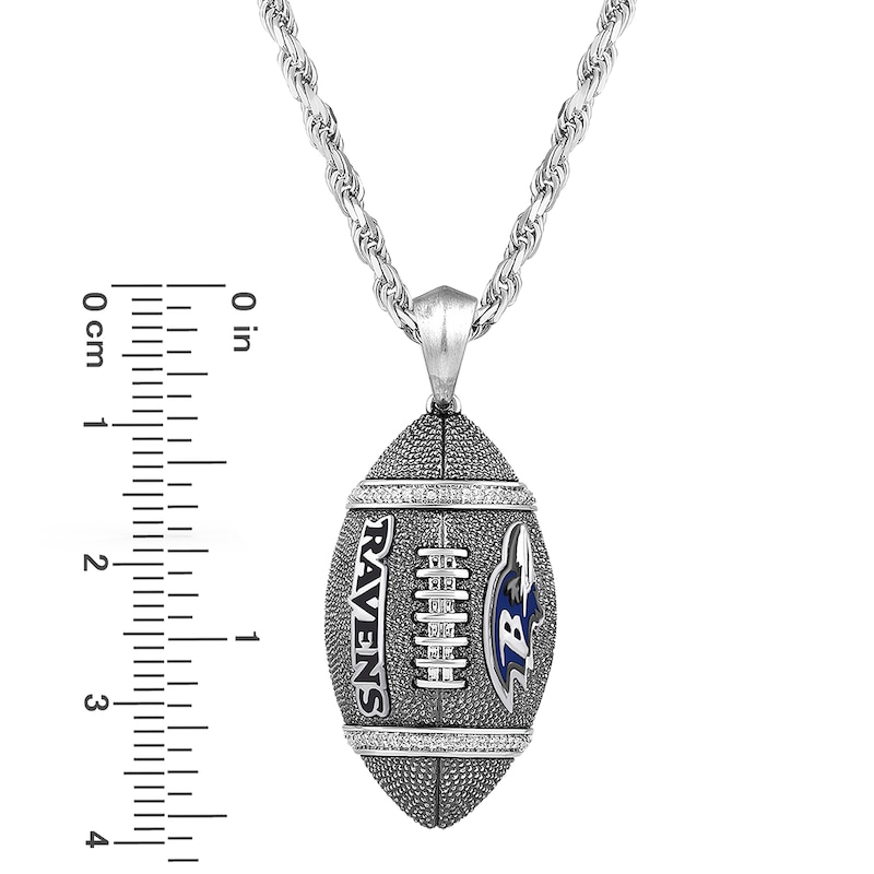 Baltimore Ravens Pendant, 14K White - The GLD Shop