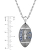 Thumbnail Image 4 of True Fans Indianapolis Colts 1/20 CT. T.W. Diamond Vertical Football Necklace in Sterling Silver