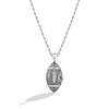 Thumbnail Image 1 of True Fans Atlanta Falcons 1/20 CT. T.W. Diamond Vertical Football Necklace in Sterling Silver