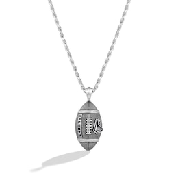 True Fans Atlanta Falcons 1/20 CT. T.W. Diamond Vertical Football Necklace in Sterling Silver