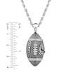 Thumbnail Image 4 of True Fans Atlanta Falcons 1/20 CT. T.W. Diamond Vertical Football Necklace in Sterling Silver