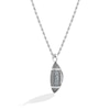 Thumbnail Image 2 of True Fans Jacksonville Jaguars 1/20 CT. T.W. Diamond Vertical Football Necklace in Sterling Silver