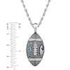 Thumbnail Image 4 of True Fans Jacksonville Jaguars 1/20 CT. T.W. Diamond Vertical Football Necklace in Sterling Silver