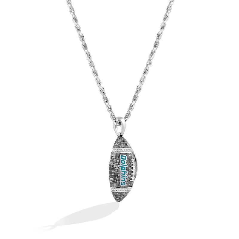 True Fans Green Bay Packers 1/20 CT. T.W. Diamond Vertical Football  Necklace in Sterling Silver