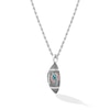 Thumbnail Image 3 of True Fans Miami Dolphins 1/20 CT. T.W. Diamond Vertical Football Necklace in Sterling Silver