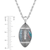 Thumbnail Image 4 of True Fans Miami Dolphins 1/20 CT. T.W. Diamond Vertical Football Necklace in Sterling Silver