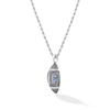 Thumbnail Image 3 of True Fans Tennessee Titans 1/20 CT. T.W. Diamond Vertical Football Necklace in Sterling Silver