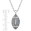 Thumbnail Image 4 of True Fans Tennessee Titans 1/20 CT. T.W. Diamond Vertical Football Necklace in Sterling Silver