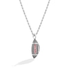 Thumbnail Image 1 of True Fans Cleveland Browns 1/20 CT. T.W. Diamond Vertical Football Necklace in Sterling Silver