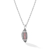 Thumbnail Image 2 of True Fans Cleveland Browns 1/20 CT. T.W. Diamond Vertical Football Necklace in Sterling Silver