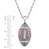 Thumbnail Image 3 of True Fans Cleveland Browns 1/20 CT. T.W. Diamond Vertical Football Necklace in Sterling Silver