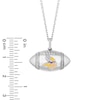 Thumbnail Image 2 of True Fans Minnesota Vikings Diamond Accent Football Necklace in Sterling Silver