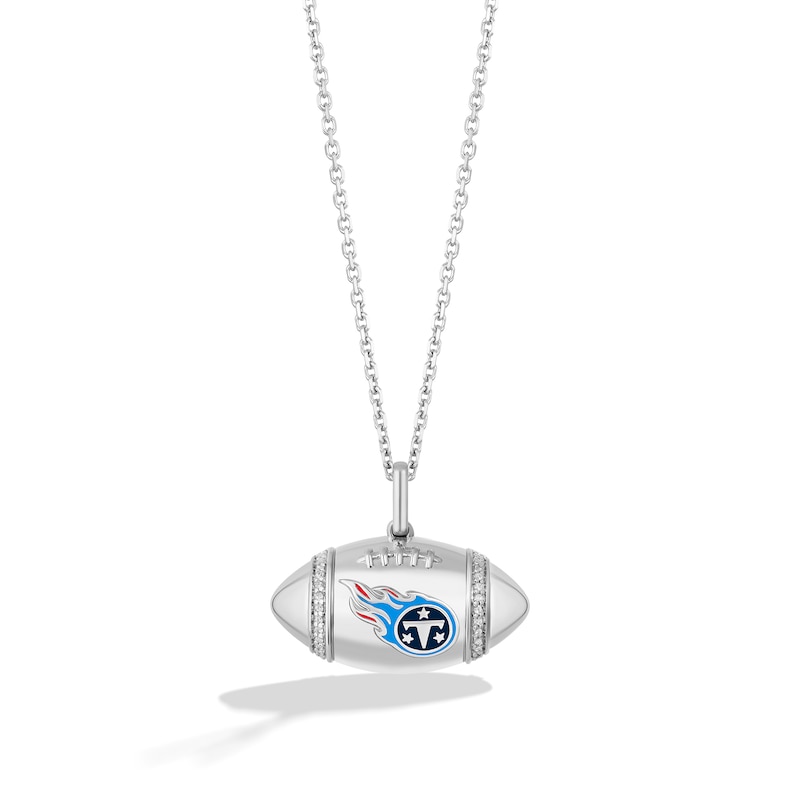 True Fans™ NFL Cleveland Browns Diamond Accent Football Pendant in Sterling  Silver|Zales