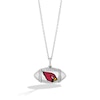 Thumbnail Image 1 of True Fans Arizona Cardinals Diamond Accent Football Necklace in Sterling Silver