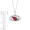 Thumbnail Image 2 of True Fans Arizona Cardinals Diamond Accent Football Necklace in Sterling Silver