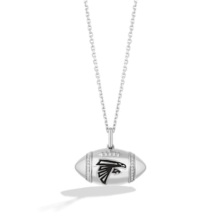 True Fans New York Jets Diamond Accent Football Necklace in